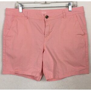 a n a A New Approach Shorts Women Size 14 Pink Twill Front Back Pockets Mid Rise